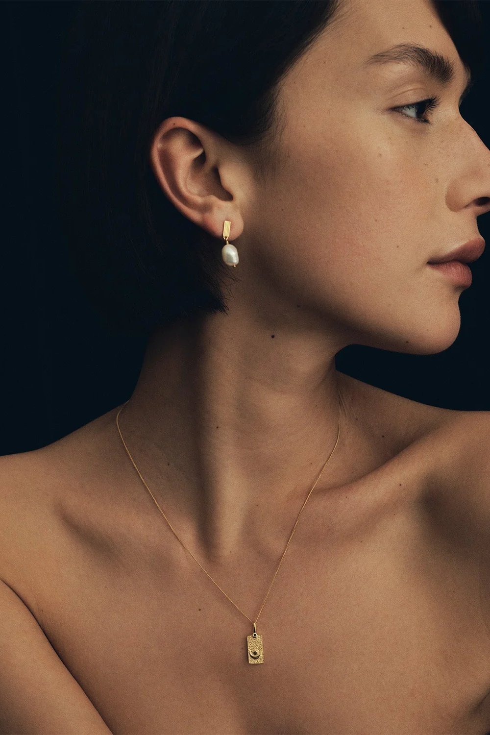 Baroque Pearl Earrings - Gold