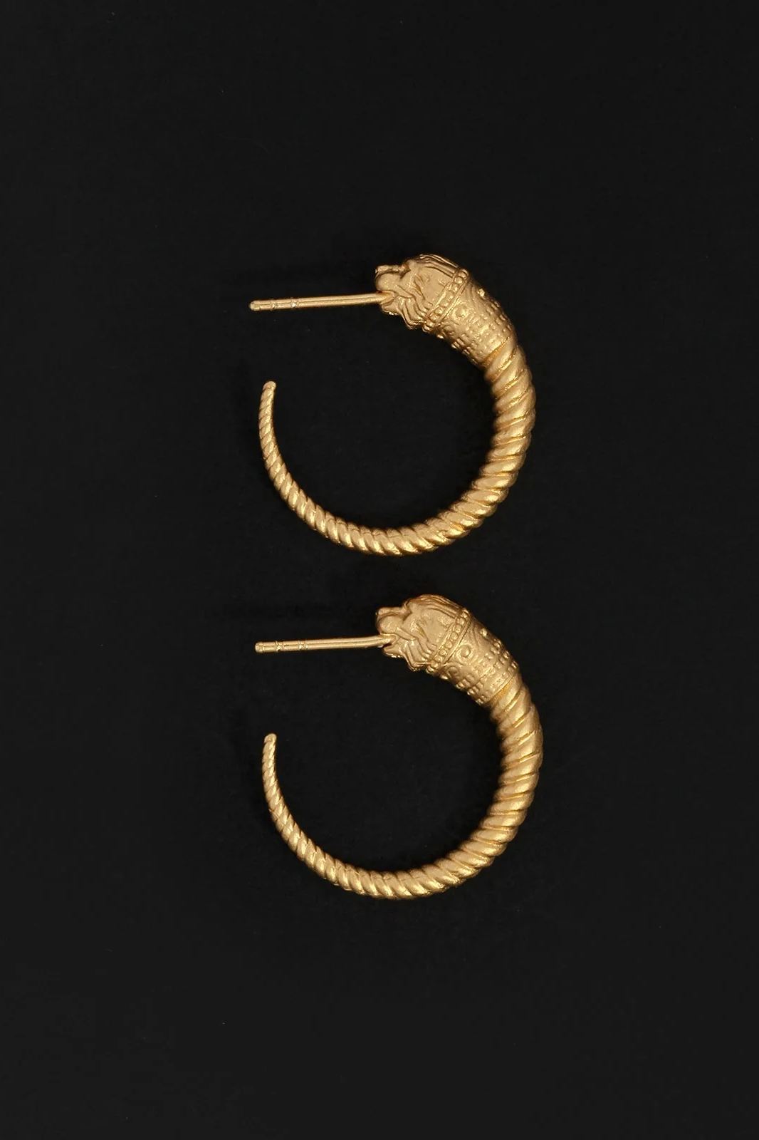 Loulon Lion Hoops - Gold