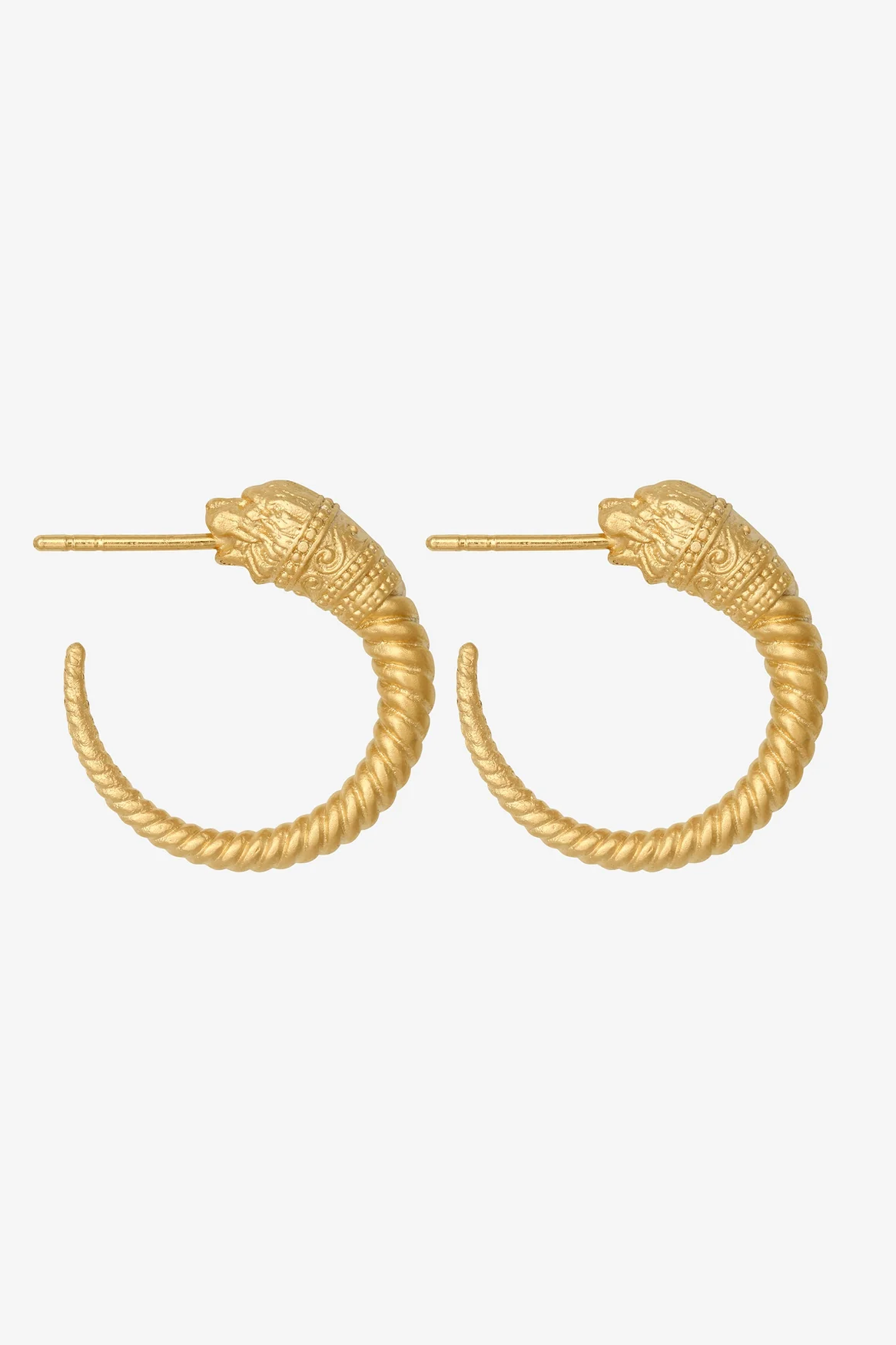 Loulon Lion Hoops - Gold