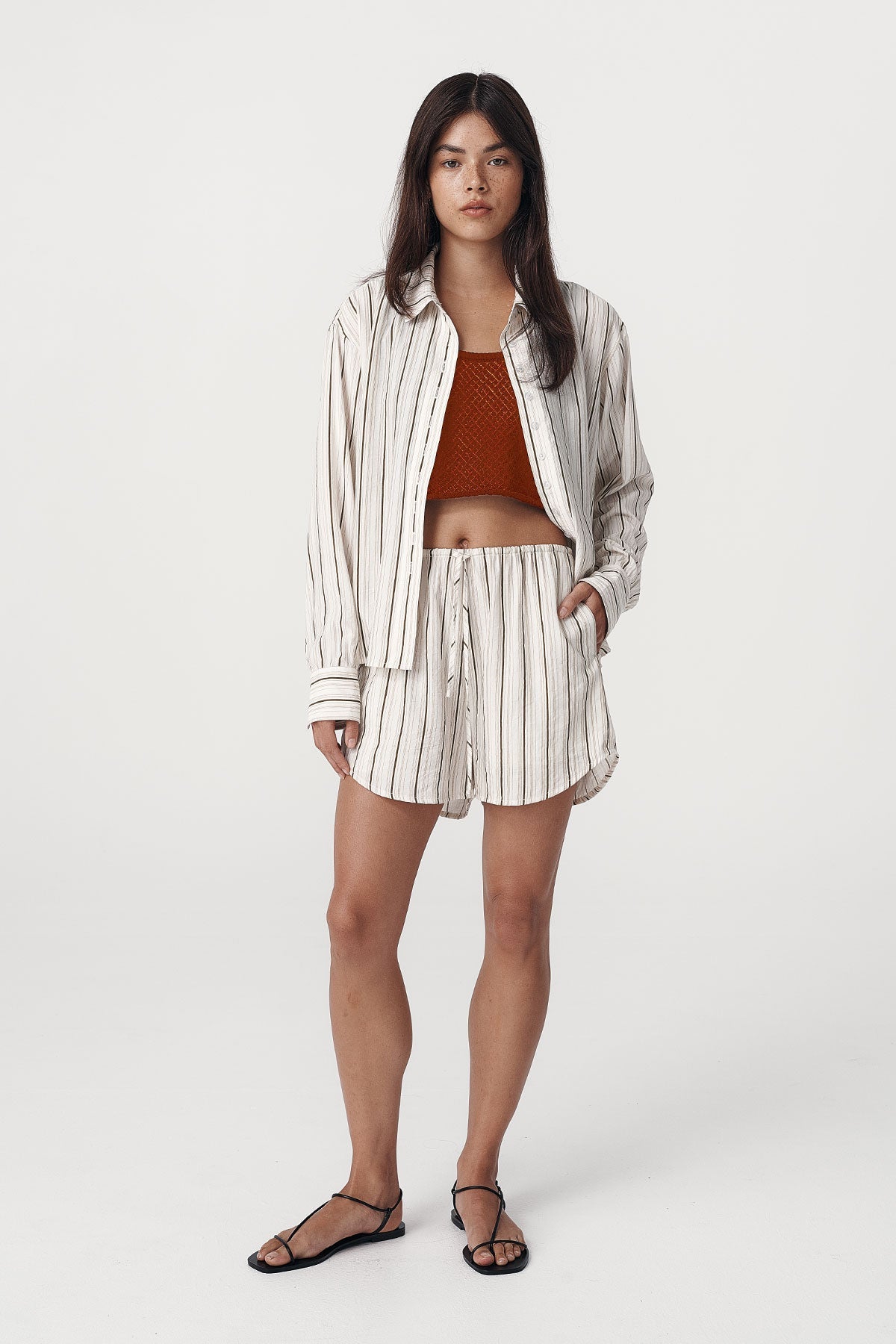 Tia Shorts - Cactus Stripe - Shorts - Rowie The Label