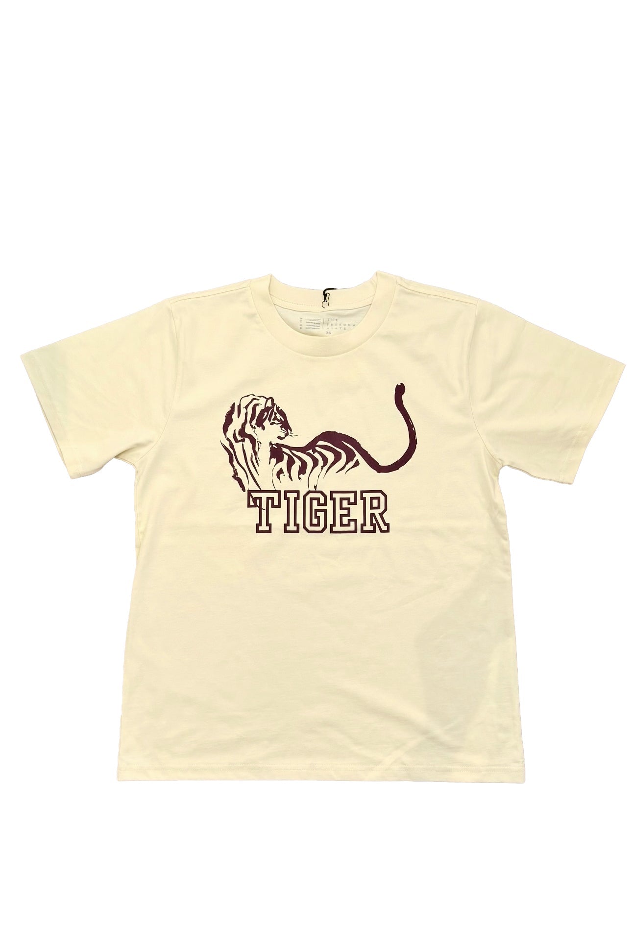 Tiger Tee Oversized - Butter/Wine - T-Shirts - The Freedom State - Women's fashion at The Freedom State