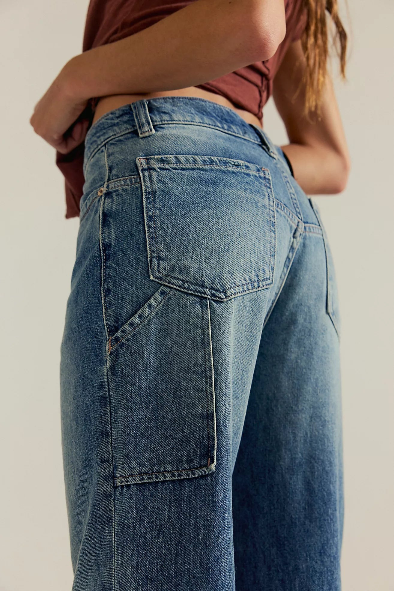 Tinsley Baggy High Rise - Hazy Blue - Jeans - Free People - Women's fashion at The Freedom State