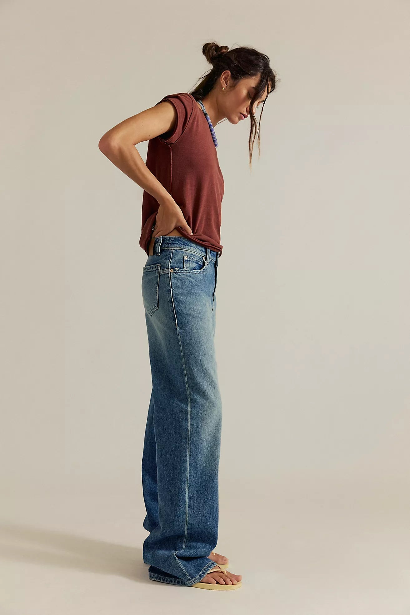 Tinsley Baggy High Rise - Hazy Blue - Jeans - Free People - Women's fashion at The Freedom State