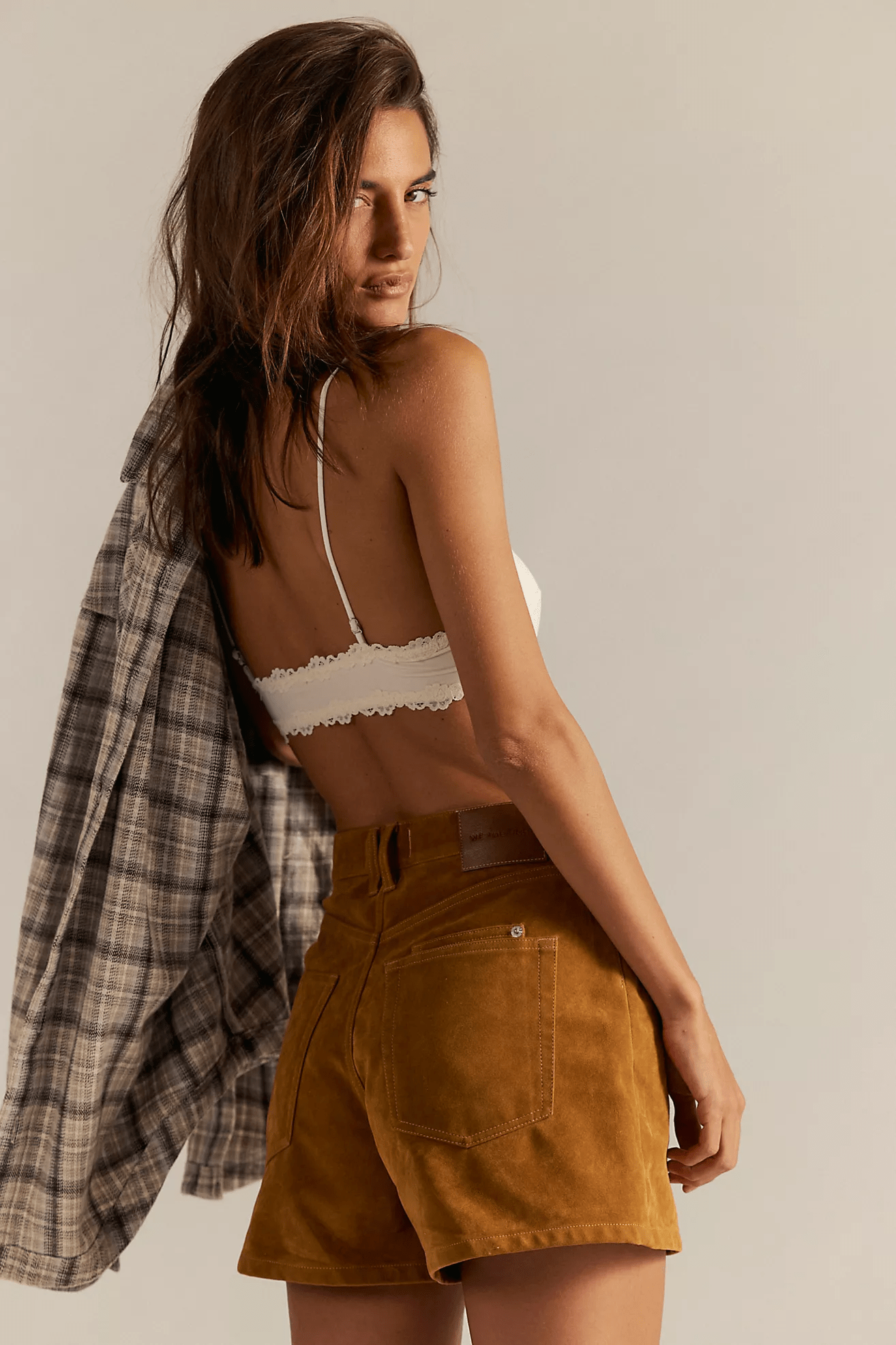 Tippi Vegan Suede Short - Dark Honey - Shorts - Free People - Women's fashion at The Freedom State