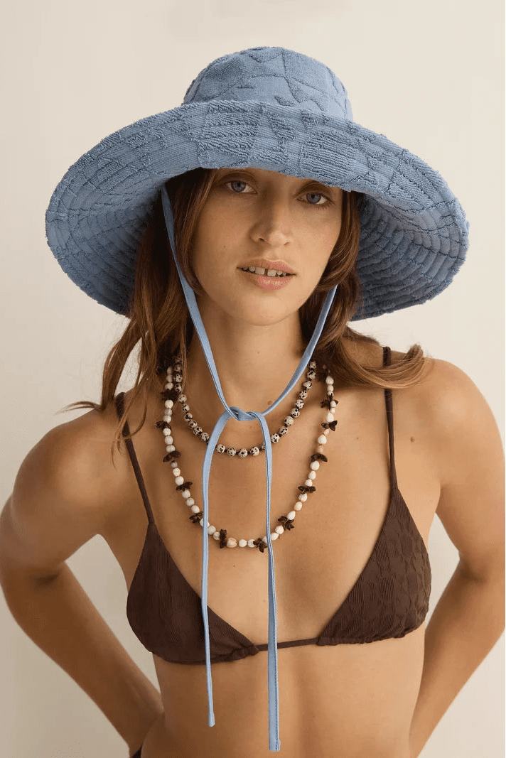 Towelling Sun Hat - Solstice Tide - Bucket Hats - Soleil Soleil - Women's fashion at The Freedom State