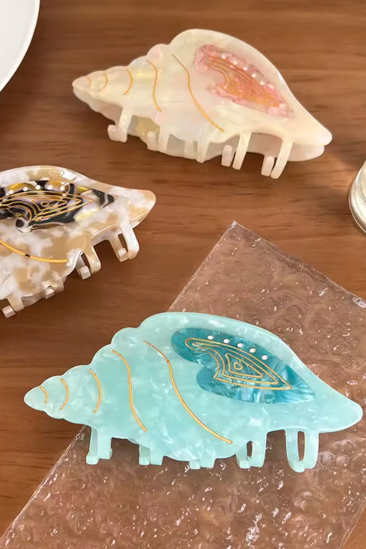 Conch Hair Claw - Turquoise