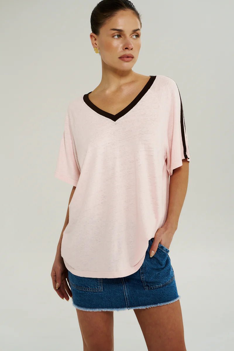 V Neck Jersey Tee - Dusty Rose - T-Shirts - Summi Summi - Women's fashion at The Freedom State