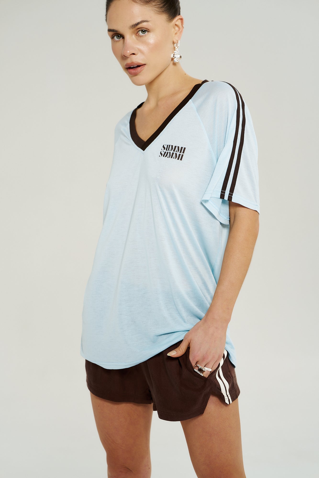 V Neck Jersey Tee - Icel - T-Shirts - Summi Summi - Women's fashion at The Freedom State