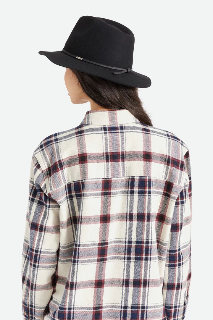Wesley Fedora - Black - Wide Brim Hat - Brixton - Women's fashion at The Freedom State