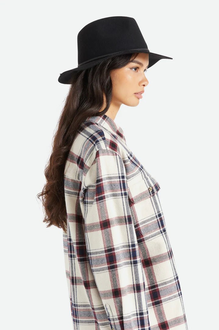 Wesley Fedora - Black - Wide Brim Hat - Brixton - Women's fashion at The Freedom State