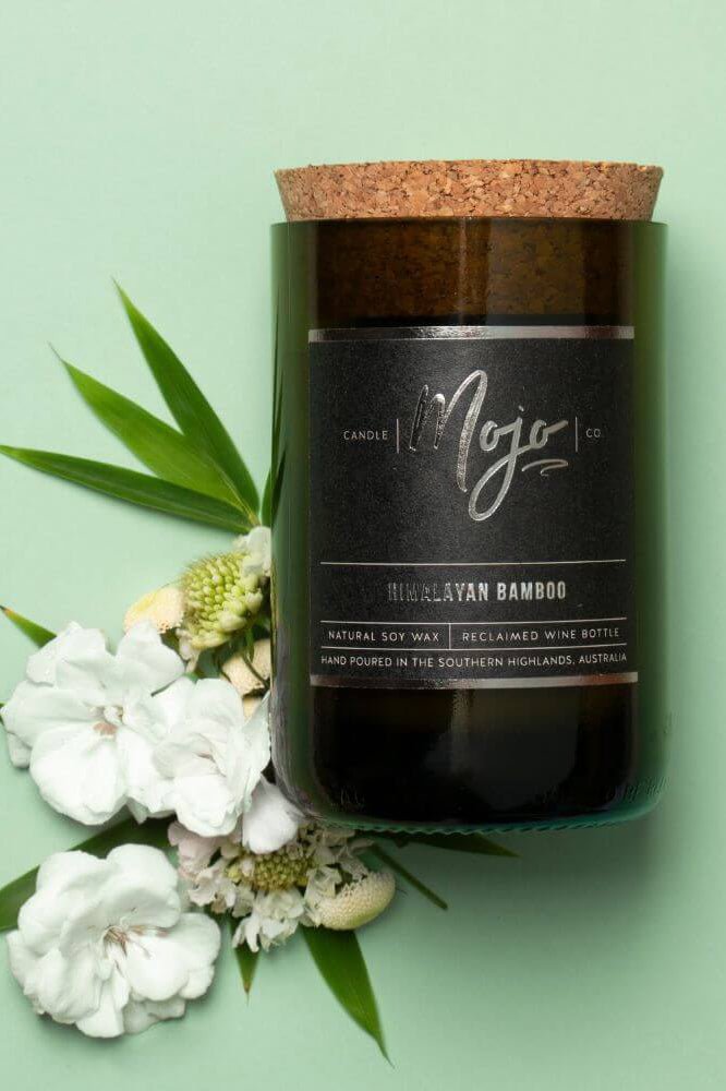 Wine Bottle Candle - Himalayan Bamboo - Candles - Mojo Candle Co. - Women's fashion at The Freedom State