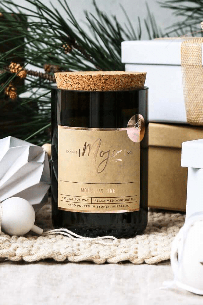 Wine Bottle Candle - Mountain Pine - Candles - Mojo Candle Co. - Women's fashion at The Freedom State