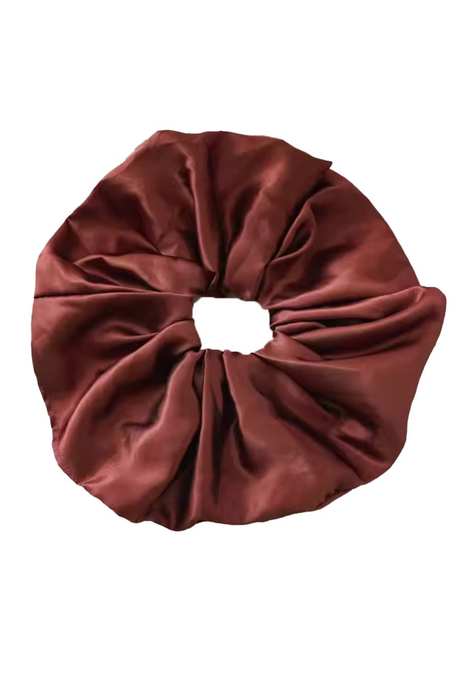 Oversized Satin Scrunchie - Wine