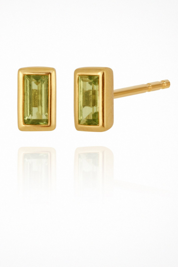 Leda Studs Peridot - Gold