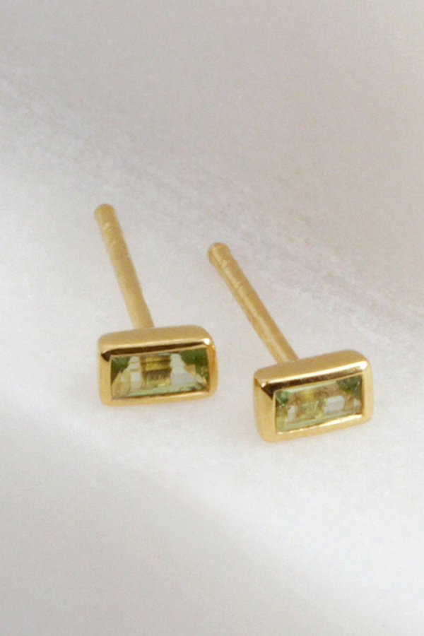 Leda Studs Peridot - Gold