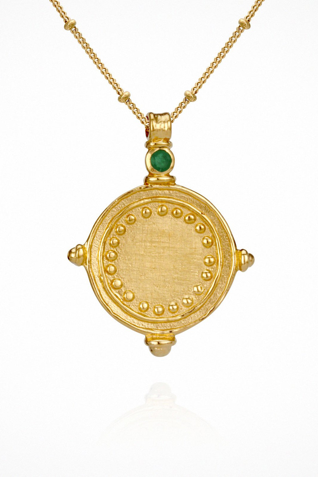 Sura Necklace - Emerald Gold