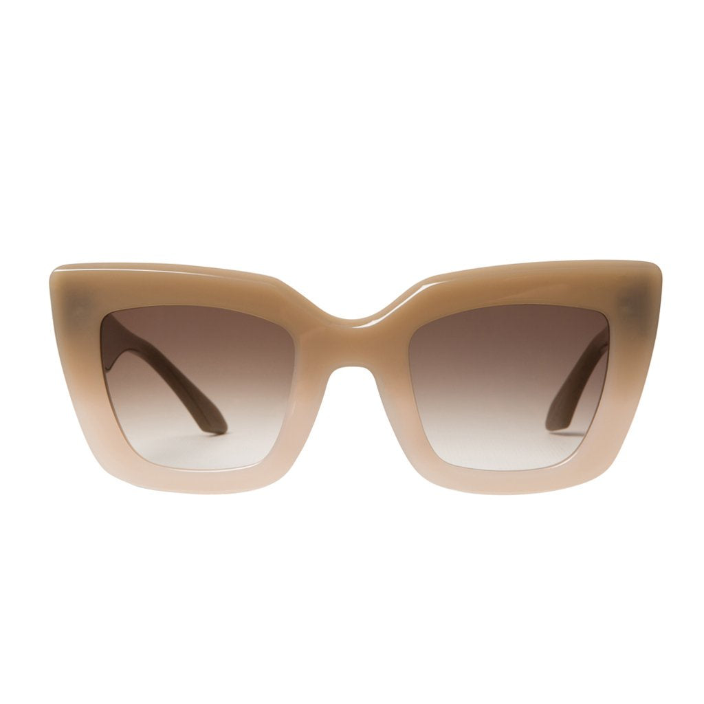 Brigada | Sunglasses - Toffee Fade to Ivory / Brown Gradient Lens