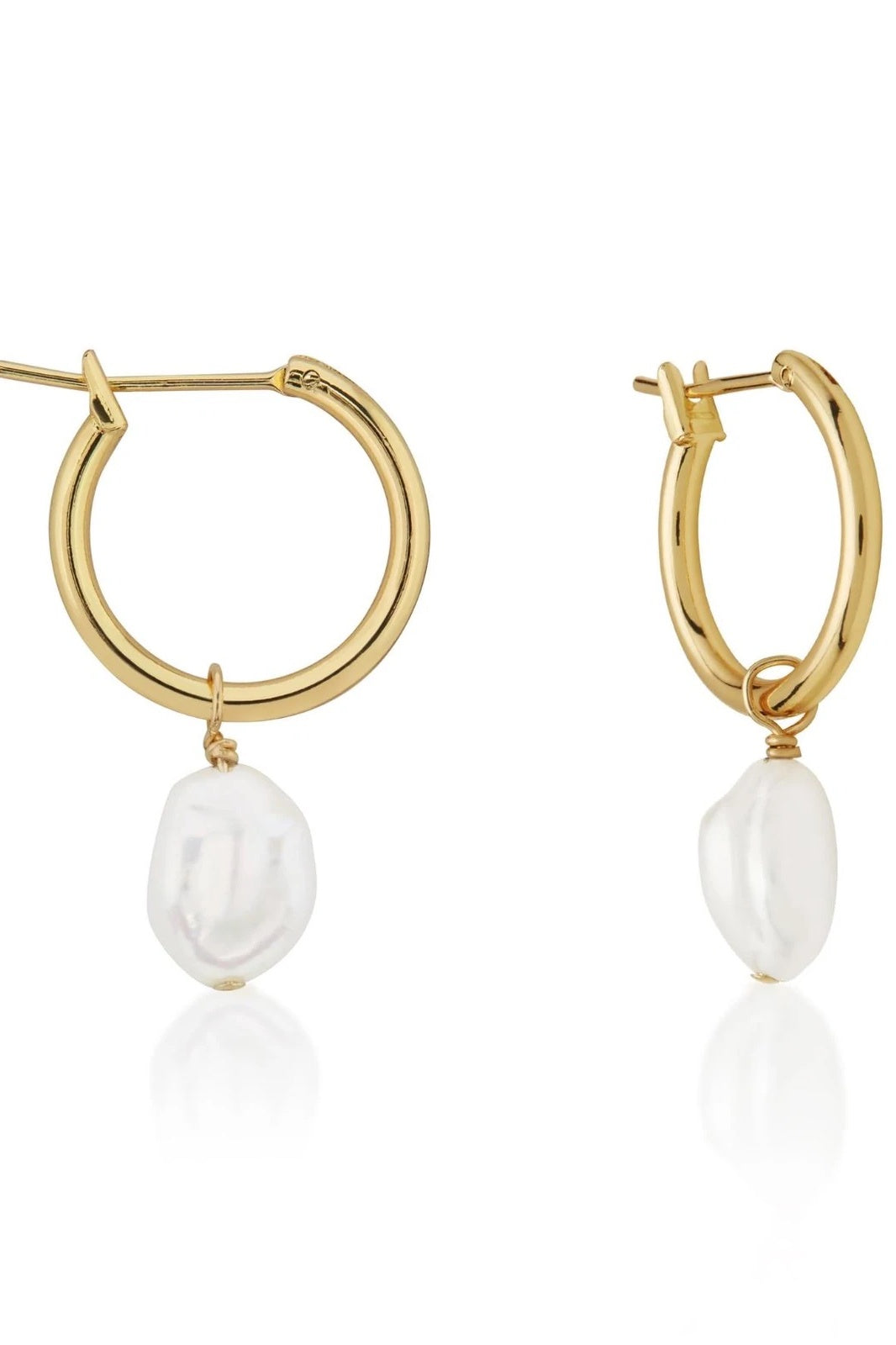 Saint Valentine | Mini Keshi Pearl Hoops - Gold