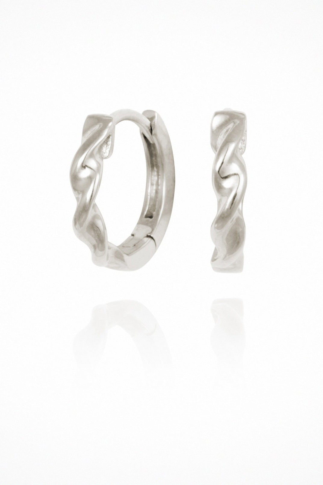 Helix Small Hoops - Silver