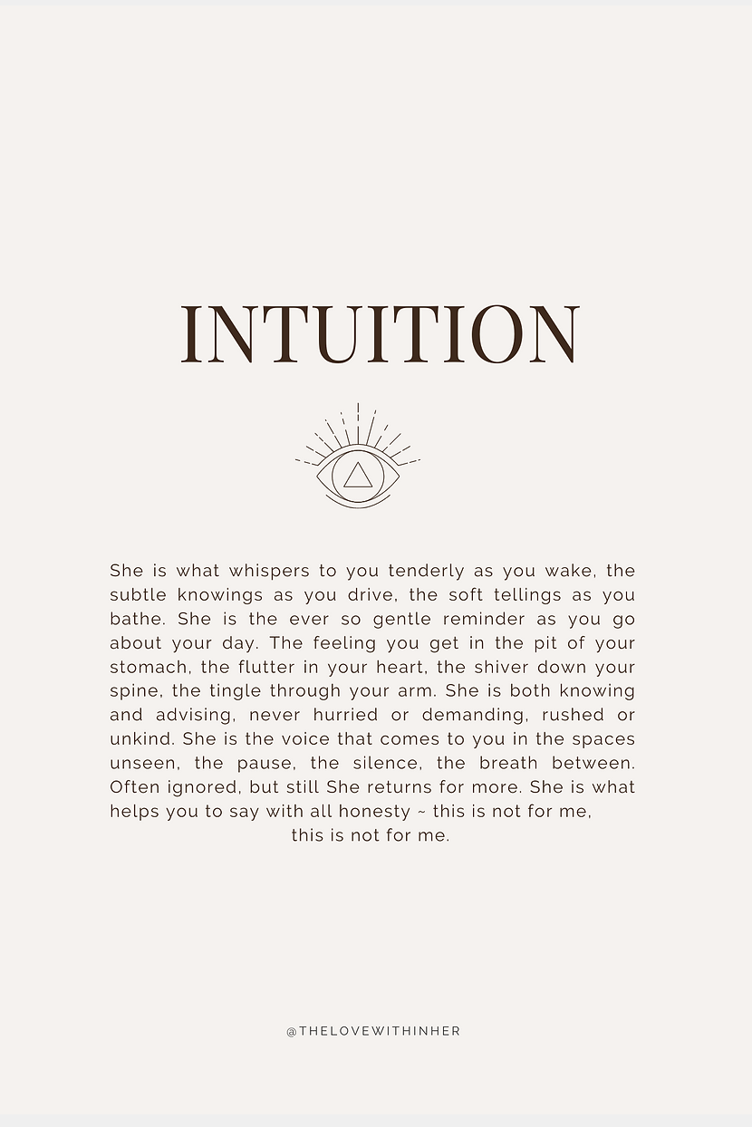 The Love Within Her | Intuition