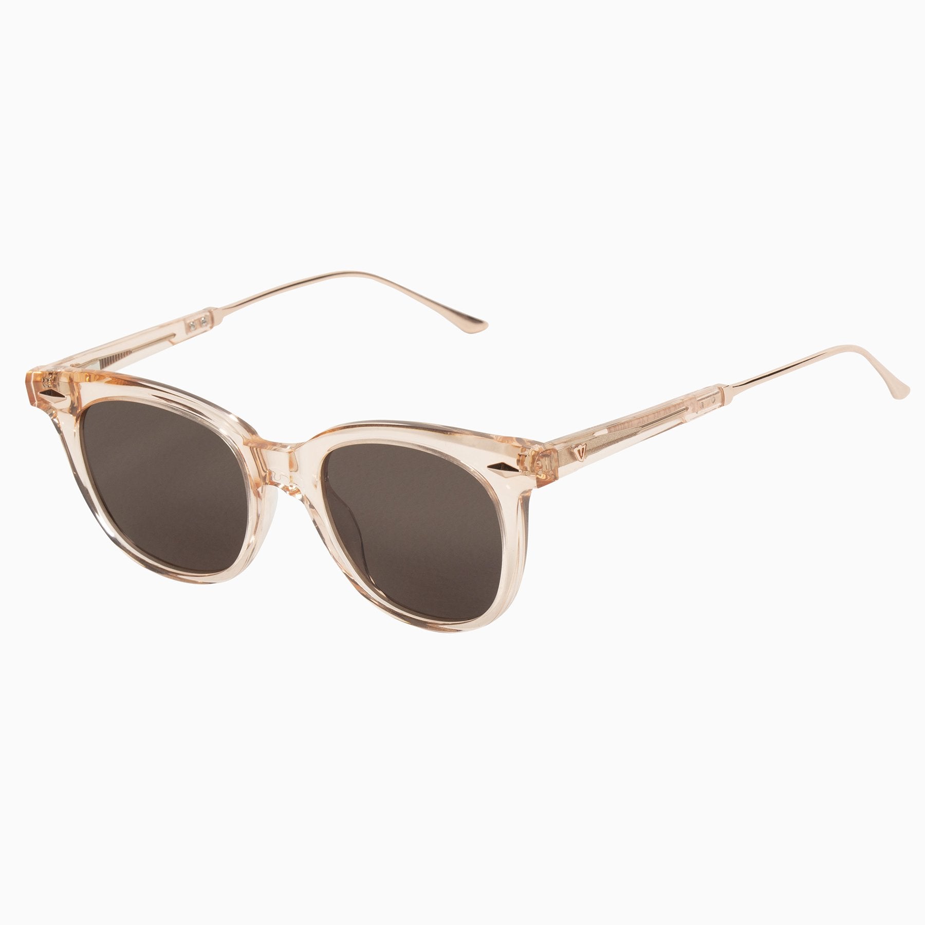 Mercy | Sunglasses - Crystal Pink w. Rose Metal Trim / Clear Lens