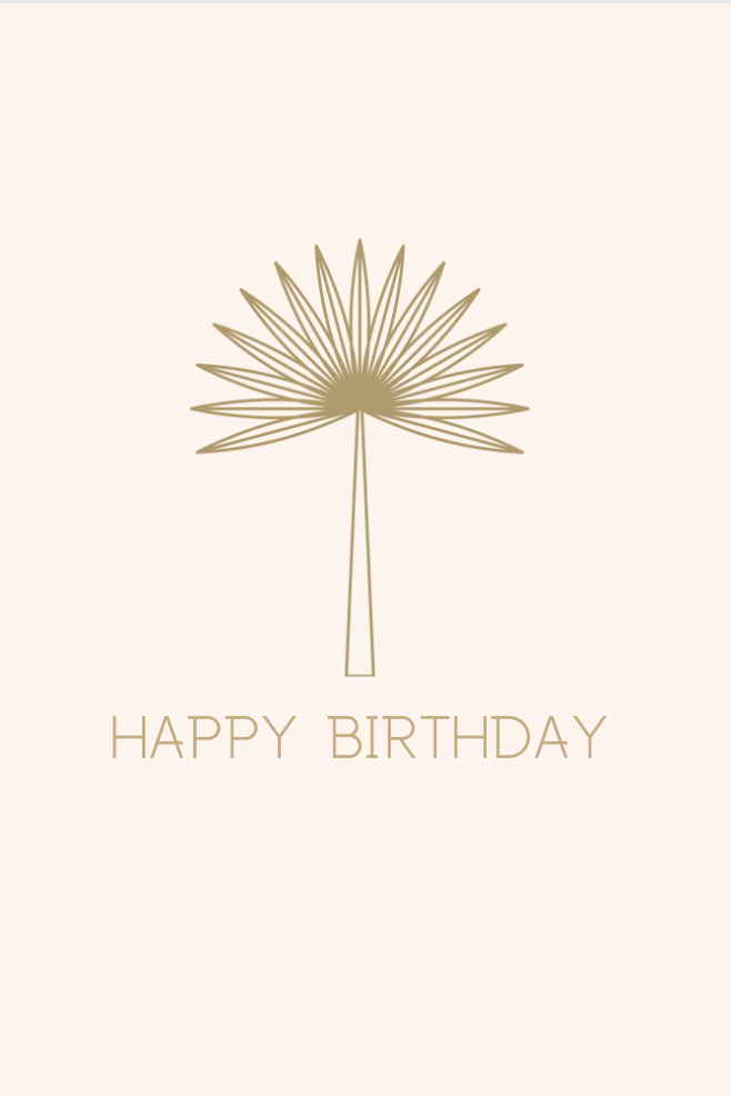 Happy Birthday Pandanus Greeting Card - Blank