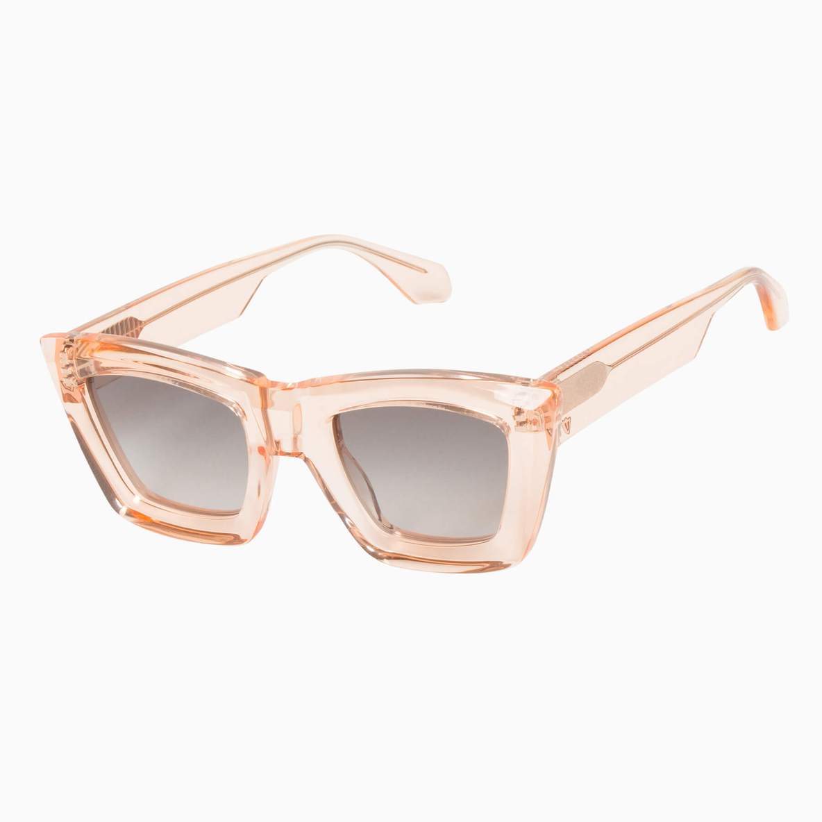 Soho | Sunglasses - Transparent Pink / Black Gradient Lens