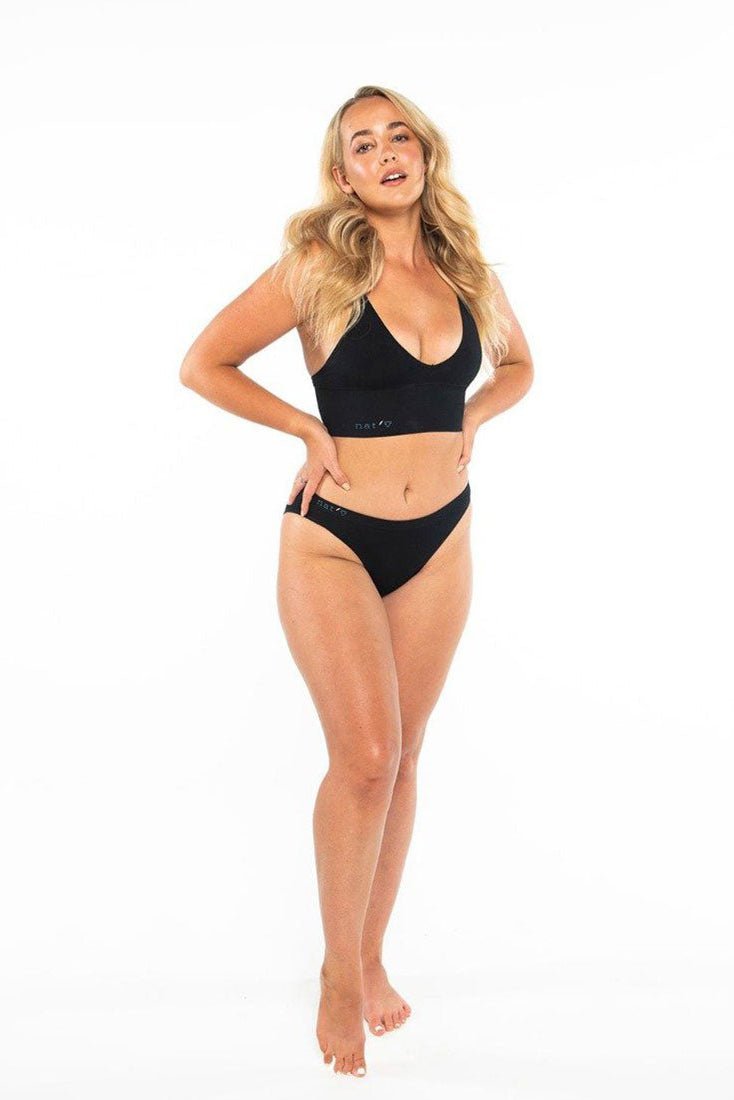 Callie Bikini Brief - Black - Intimates & Robes - Nat'v Basics - Women's fashion at The Freedom State