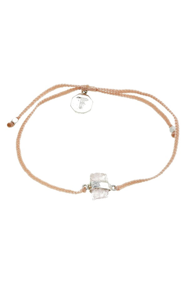 Morganite Crystal Bracelet | Pale Pink - Silver