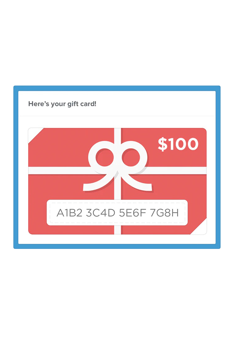 Virtual Gift Card | Gift Voucher