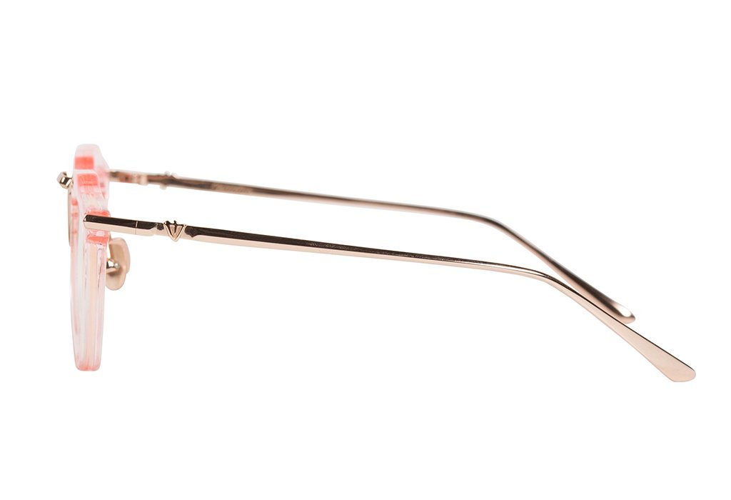 Le Chateau | Optics - Crystal Pink w. Rose Gold Titanium Trim / Clear Lens