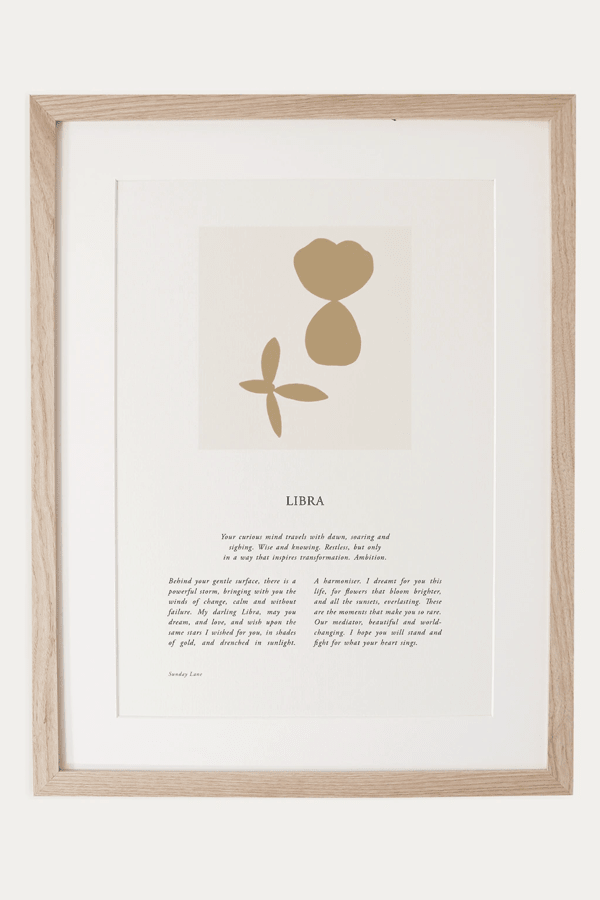 Libra 4 - Wall Art - Sunday Lane - Women's fashion at The Freedom State