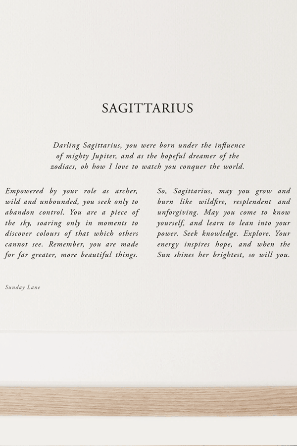 Sagittarius 4 - Wall Art - Sunday Lane - Women's fashion at The Freedom State