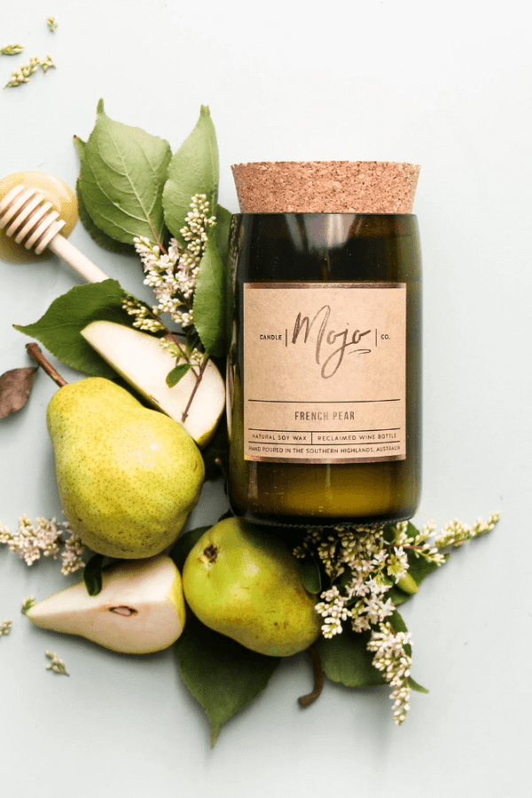 Wine Bottle Candle - French Pear - Candles - Mojo Candle Co. - Women's fashion at The Freedom State