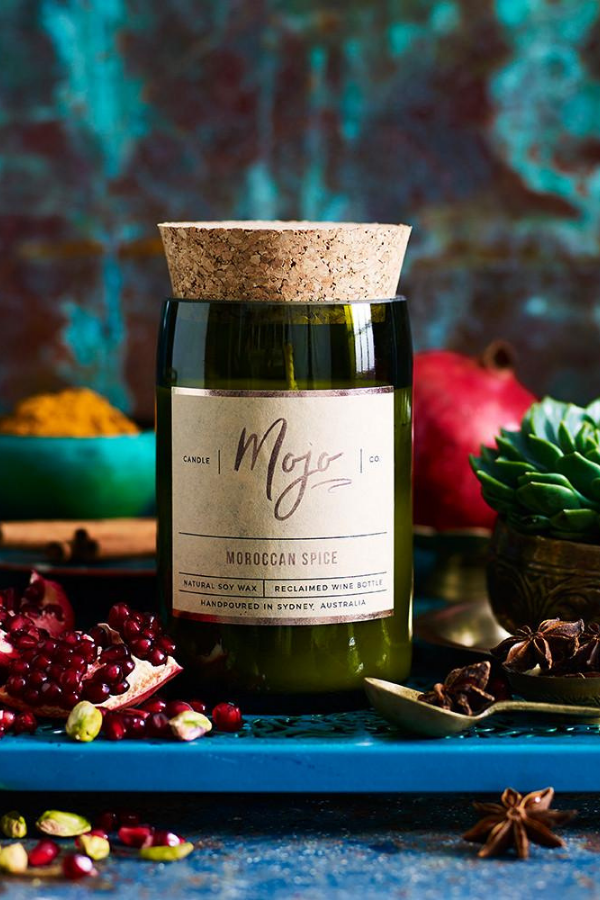 Wine Bottle Candle - Moroccan Spice - Candles - Mojo Candle Co. - Women's fashion at The Freedom State