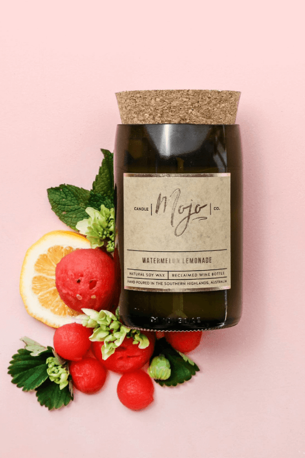 Wine Bottle Candle - Watermelon Lemonade - Candles - Mojo Candle Co. - Women's fashion at The Freedom State
