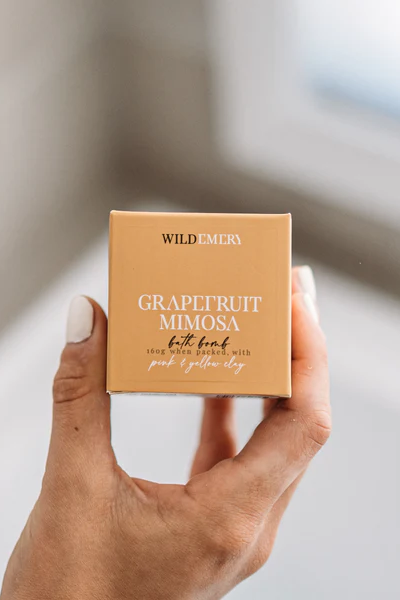 Wild Emery | Vegan Essential Oil Bath Bomb - Grapefruit Mimosa