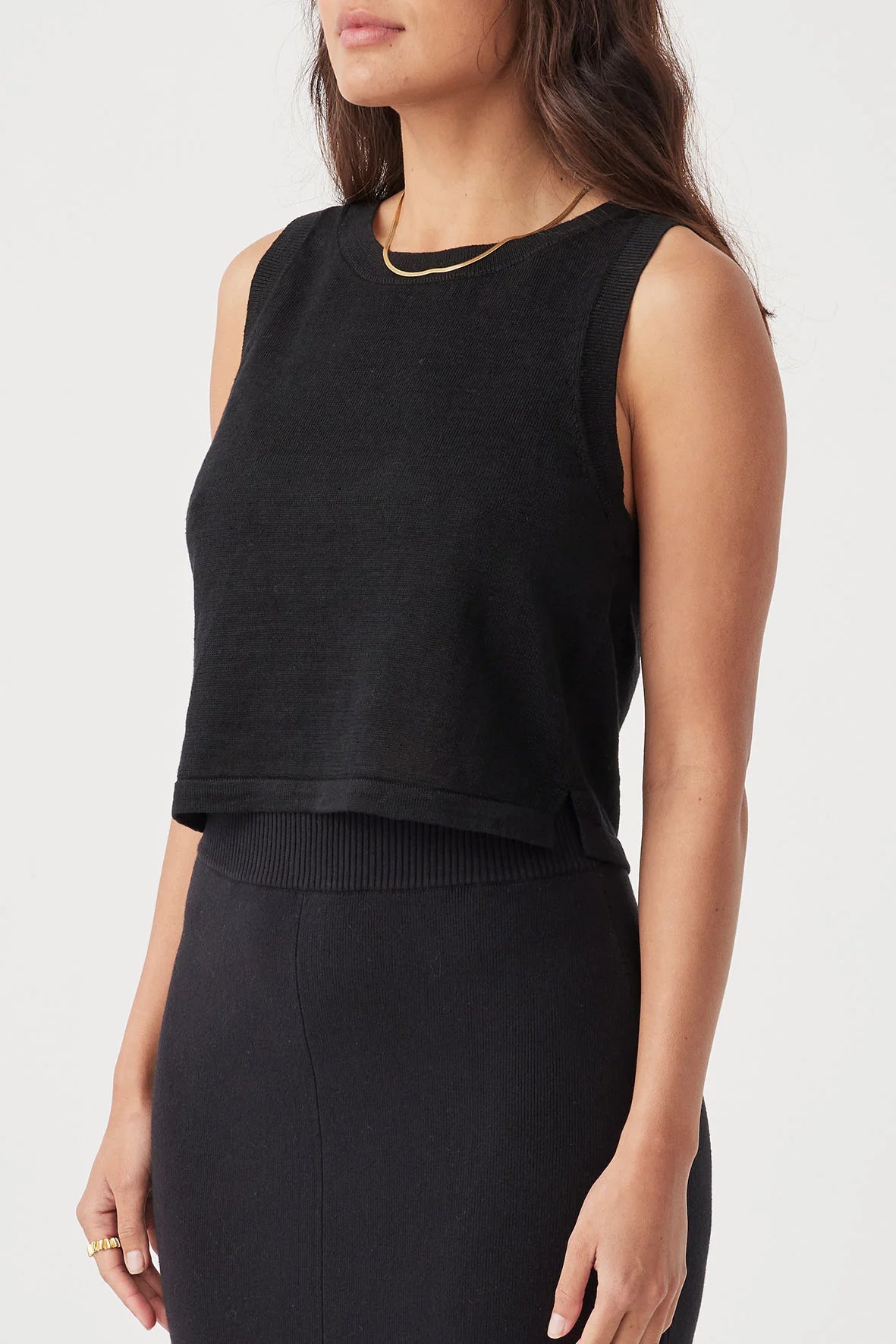 Hugo Linen Knit Tank - Black (RESTOCKED!)