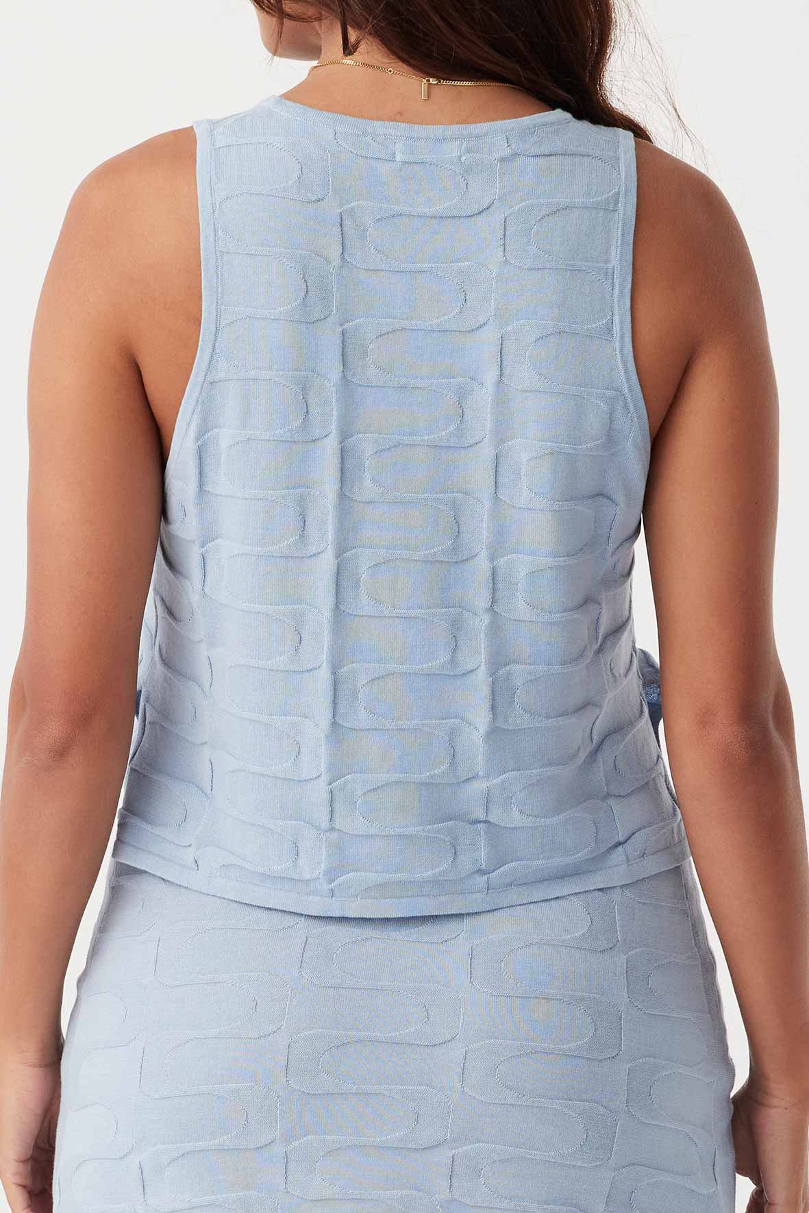 Lara Organic Cotton Tank - Sky