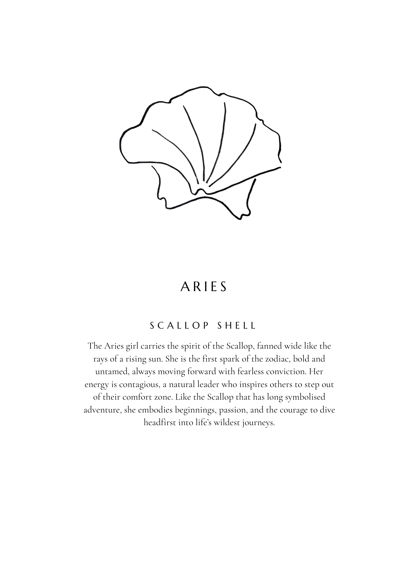 Aries Zodiac Shell Print – Scallop