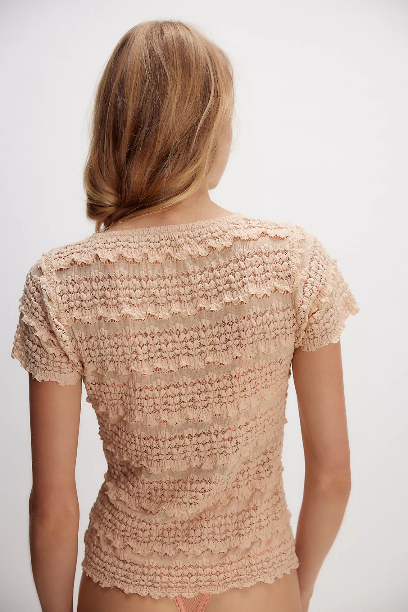 Angelina Lace Tee - Tea