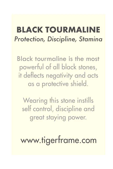 Black Tourmaline Crystal Bracelet | Black - Gold