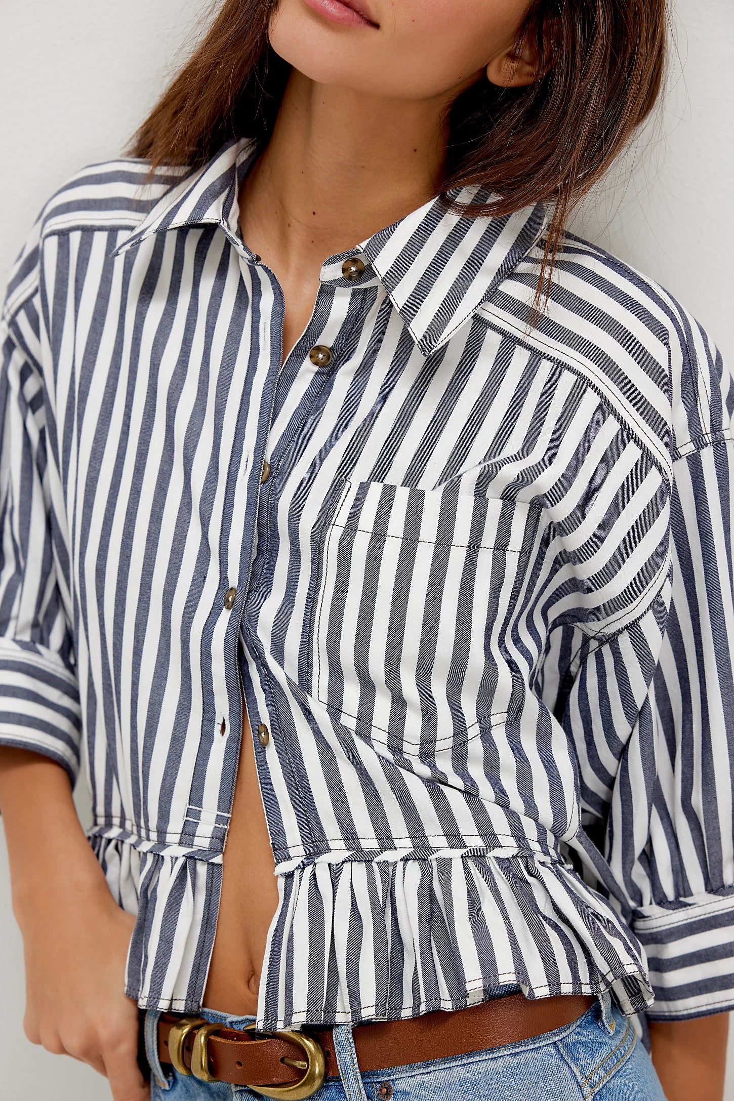 Bailey Stripe Shirt - Nautical Navy