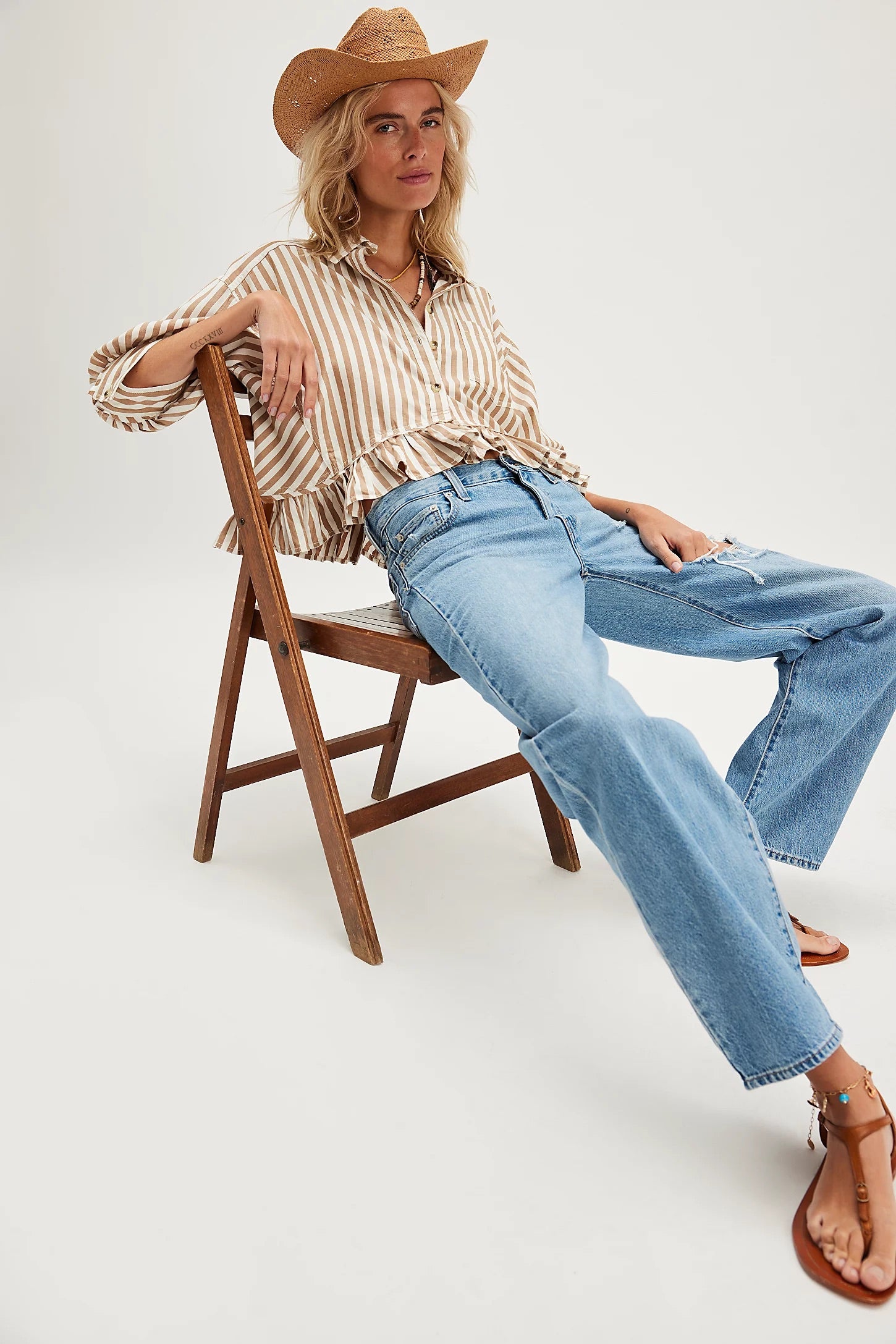 Bailey Stripe Shirt - Neutral Combo