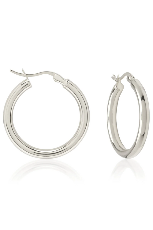 Saint Valentine | Classic Hoops Medium - Silver