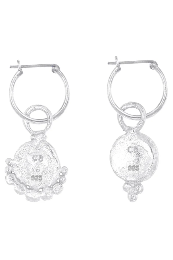 Gorgoneion Lion Hoops - Silver