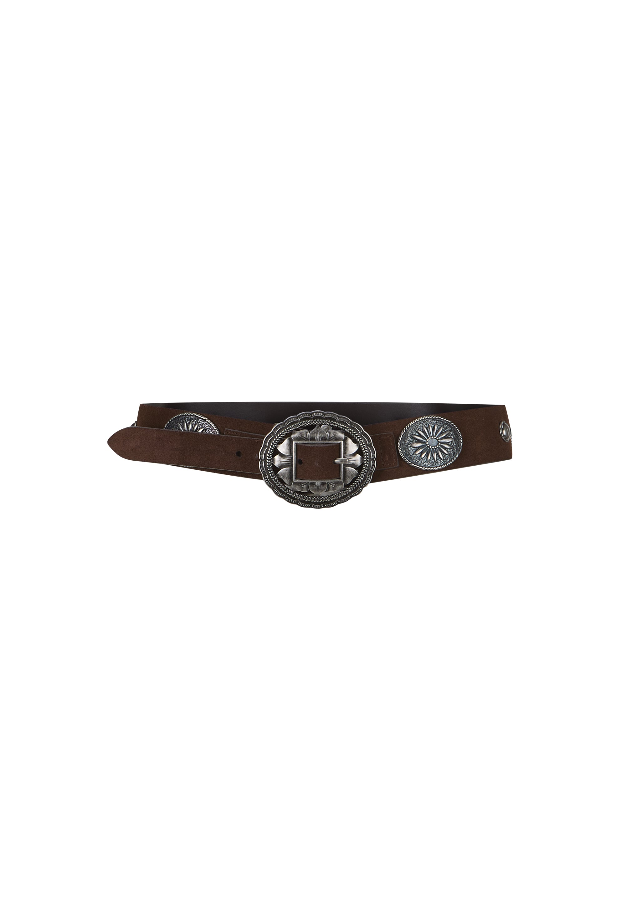 Clandestine Suede Belt - Chocolate