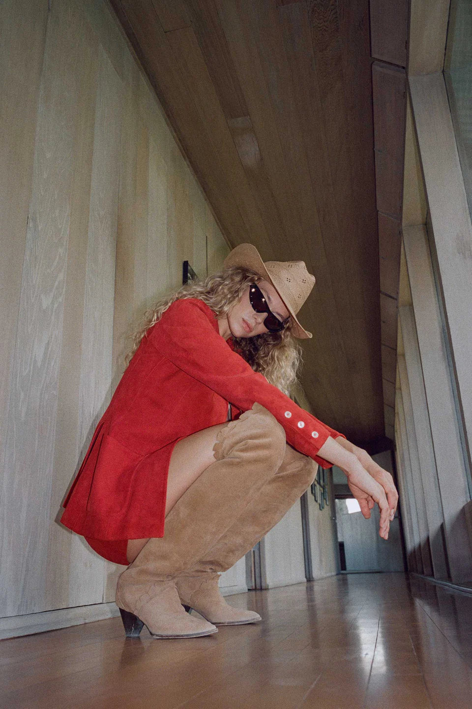 Desert Rose Cowboy Hat - Tan