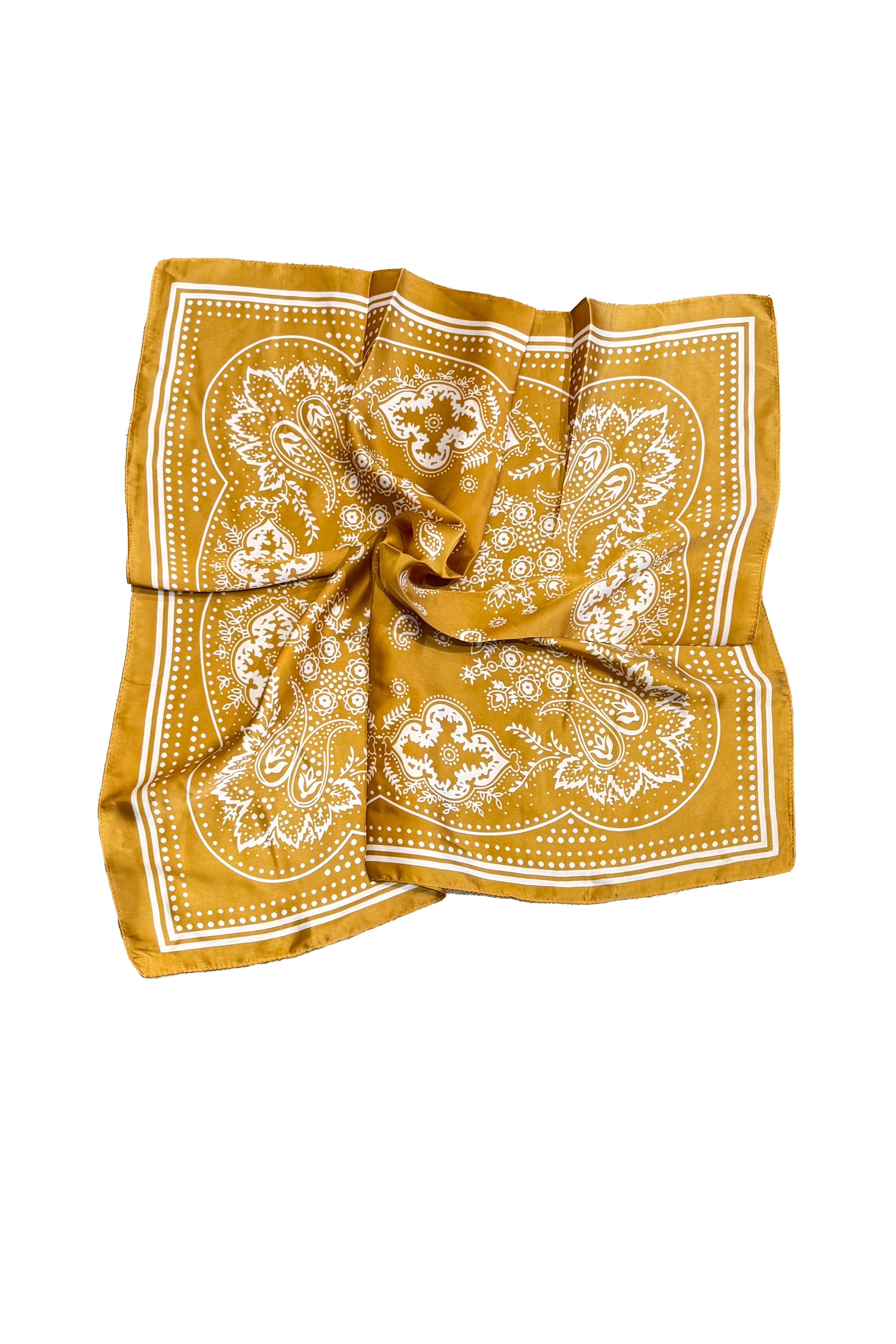 Bandana Dot Scarf - Gold