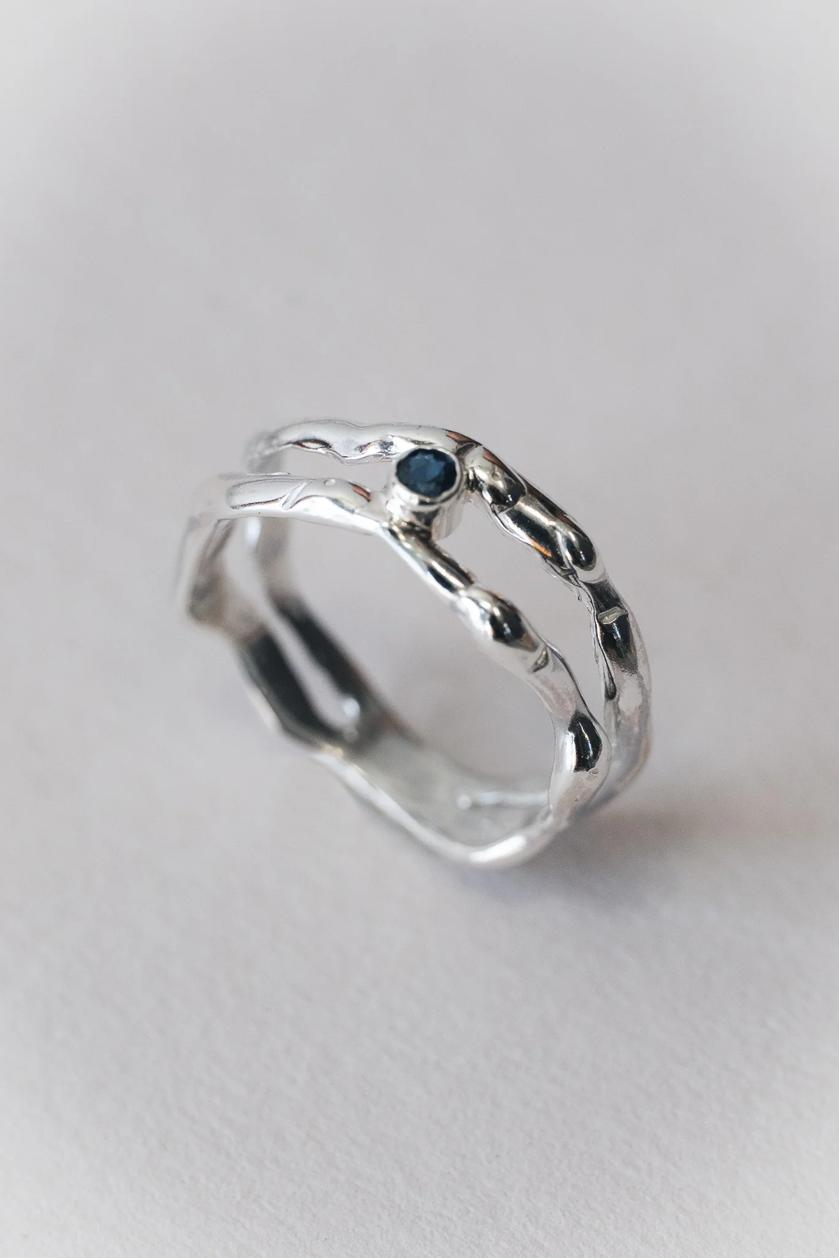 Double Trouble Ring - Blue Sapphire